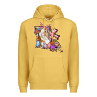 Antique Gold Louisiana Map Easter Bunny And Cross Premium Hoodie - RanaPortraitStore