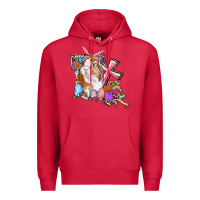 Cardinal Louisiana Map Easter Bunny And Cross Premium Hoodie - RanaPortraitStore