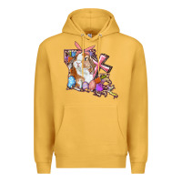 Mustard Louisiana Map Easter Bunny And Cross Premium Hoodie - RanaPortraitStore