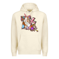 Sandshell Louisiana Map Easter Bunny And Cross Premium Hoodie - RanaPortraitStore