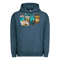 Pigment Midnight Navy jesus coffee cups Urban Hoodie - texasbilliewilder