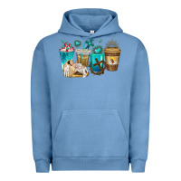 Pigment Pebble Blue jesus coffee cups Urban Hoodie - texasbilliewilder
