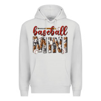 Dove Grey baseball mini with leopard Premium Hoodie - texasbilliewilder
