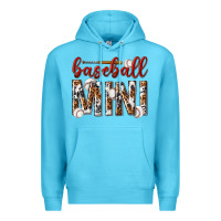Ocean Blue baseball mini with leopard Premium Hoodie - texasbilliewilder