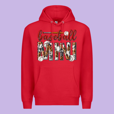 Baseball Mini With Leopard Premium Hoodie Designed By Texasbilliewilder