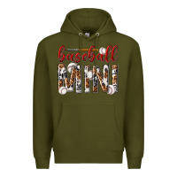 Army Green baseball mini with leopard Premium Hoodie - texasbilliewilder