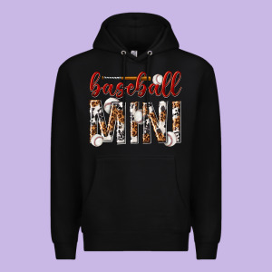 Baseball Mini With Leopard Premium Hoodie Designed By Texasbilliewilder