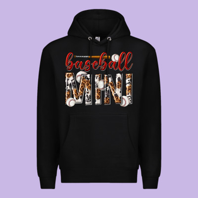 Baseball Mini With Leopard Premium Hoodie Designed By Texasbilliewilder