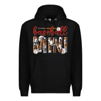 Black baseball mini with leopard Premium Hoodie - texasbilliewilder