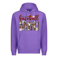 Purple baseball mini with leopard Premium Hoodie - texasbilliewilder