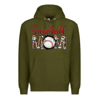 Army Green baseball mom Premium Hoodie - texasbilliewilder