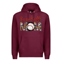 Burgundy baseball mom Premium Hoodie - texasbilliewilder