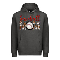 Charcoal Heather baseball mom Premium Hoodie - texasbilliewilder