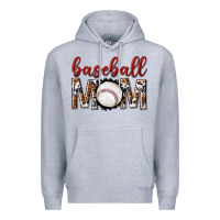 Heather Grey baseball mom Premium Hoodie - texasbilliewilder