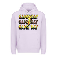 Lilac game day game day softball lightning bolt Premium Hoodie - Zillion Design Studio