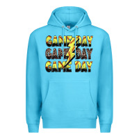 Ocean Blue game day game day softball lightning bolt Premium Hoodie - Zillion Design Studio