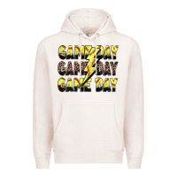 Pale Pink game day game day softball lightning bolt Premium Hoodie - Zillion Design Studio