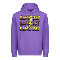 Purple game day game day softball lightning bolt Premium Hoodie - Zillion Design Studio