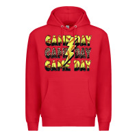 Red game day game day softball lightning bolt Premium Hoodie - Zillion Design Studio