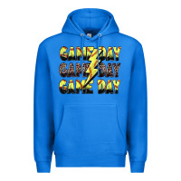 True Royal game day game day softball lightning bolt Premium Hoodie - Zillion Design Studio
