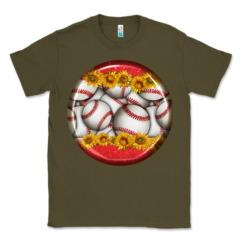 Baseball With Sunflower Round Earrings Classic Tee by BundleAndBundleShop | Teevron