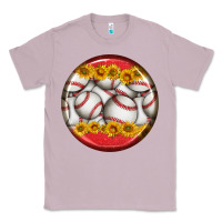 Lilac baseball with sunflower round earrings Classic Tee - BundleAndBundleShop