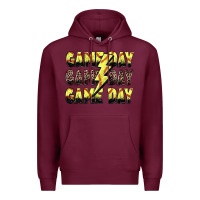 Burgundy game day game day softball lightning bolt Premium Hoodie - Zillion Design Studio