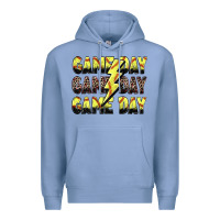 Colony Blue game day game day softball lightning bolt Premium Hoodie - Zillion Design Studio