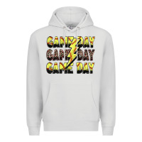 Dove Grey game day game day softball lightning bolt Premium Hoodie - Zillion Design Studio