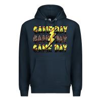 Navy game day game day softball lightning bolt Premium Hoodie - Zillion Design Studio