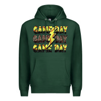 Sports Green game day game day softball lightning bolt Premium Hoodie - Zillion Design Studio