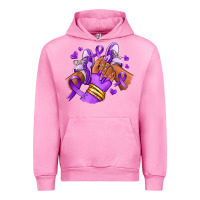 Fuchsia Pink domestic violence afro girl sneakers Urban Hoodie - RanaPortraitStore