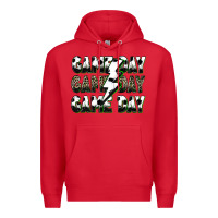 Red game day game day soccer lightning bolt Premium Hoodie - Zillion Design Studio