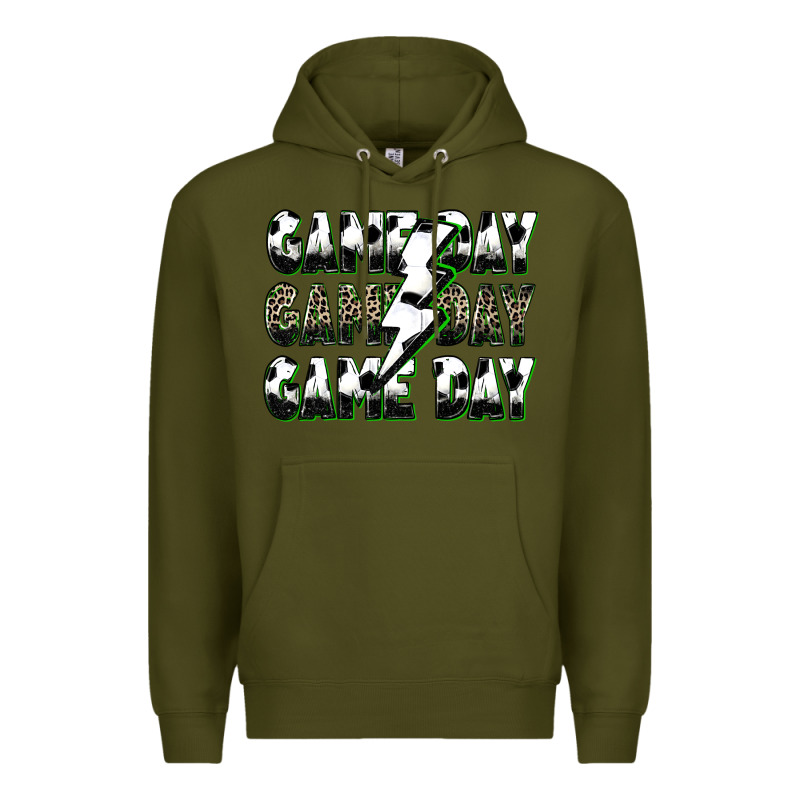 Game Day Game Day Soccer Lightning Bolt Premium Hoodie by Zillion Design Studio | Teevron