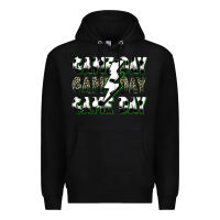 Black game day game day soccer lightning bolt Premium Hoodie - Zillion Design Studio