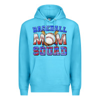 Ocean Blue baseball mom squad Premium Hoodie - texasbilliewilder