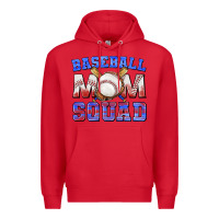 Red baseball mom squad Premium Hoodie - texasbilliewilder