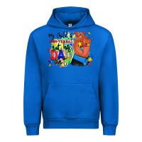 Cobalt my child is non verbal but his dad aint afro hand Urban Hoodie - RanaPortraitStore