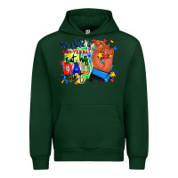 Forest Green my child is non verbal but his dad aint afro hand Urban Hoodie - RanaPortraitStore