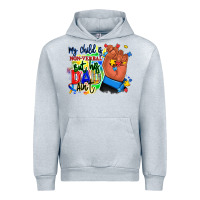 Heather Grey my child is non verbal but his dad aint afro hand Urban Hoodie - RanaPortraitStore
