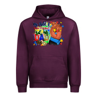 Mauve Wine my child is non verbal but his dad aint afro hand Urban Hoodie - RanaPortraitStore