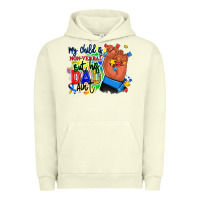 Pigment Pistachio my child is non verbal but his dad aint afro hand Urban Hoodie - RanaPortraitStore