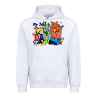 White my child is non verbal but his dad aint afro hand Urban Hoodie - RanaPortraitStore