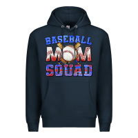 Navy baseball mom squad Premium Hoodie - texasbilliewilder