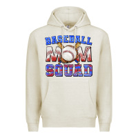 Oatmeal Heather baseball mom squad Premium Hoodie - texasbilliewilder