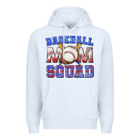 White baseball mom squad Premium Hoodie - texasbilliewilder