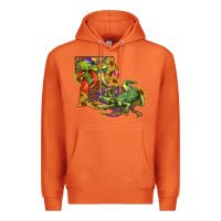 Carrot Louisiana Map With Mardi Gras Crocodile Premium Hoodie - RanaPortraitStore