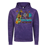 Cloud Purple the lord is my strength and my song guitar with su Vintage Hoodie - AdoDesignShop