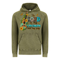 Vintage Olive the lord is my strength and my song guitar with su Vintage Hoodie - AdoDesignShop