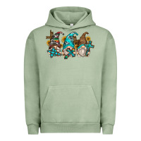 Pigment Oil Green western cross gnomes Urban Hoodie - Zillion Design Studio